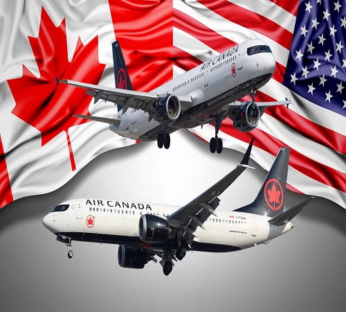 fly from Canada to USA